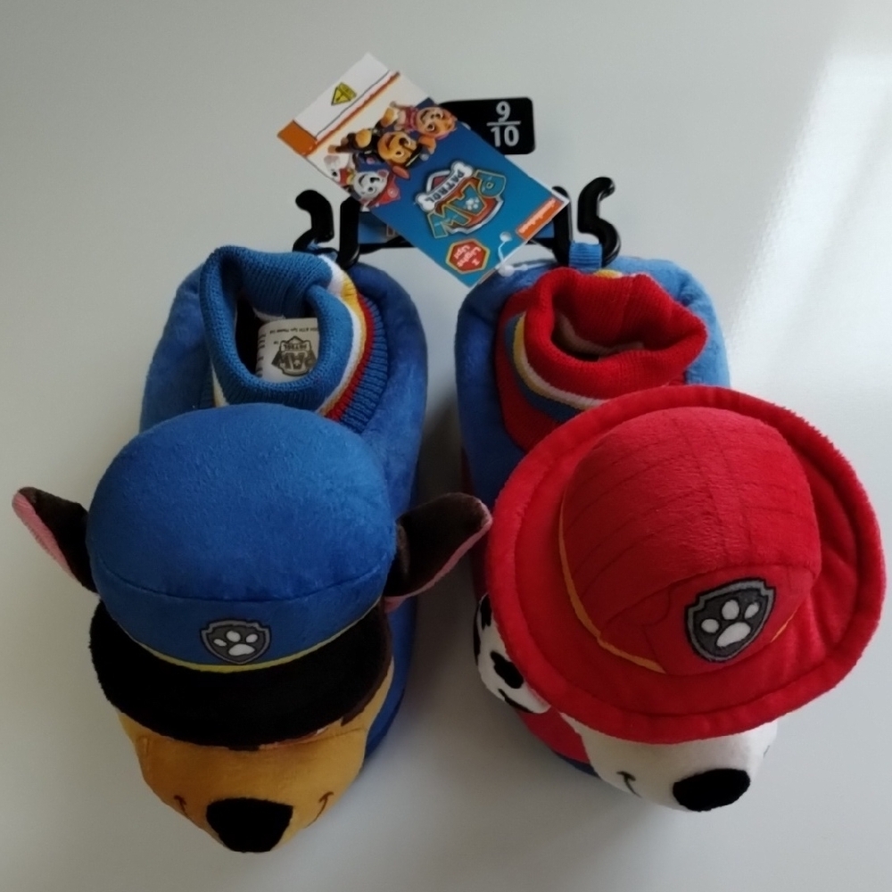 Paw Patrol Plush Slippers - Blue and Red - Picture 2 of 8